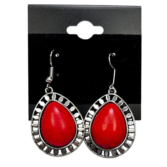 Jewelry - Western Inspired Dangle Drop Earrings Silver Tone Boho Southwest